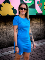 Robe Sophie 2.0, manches courtes - Bleu flash