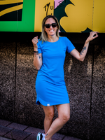 Robe Sophie 2.0, manches courtes - Bleu flash