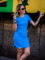 Robe Sophie 2.0, manches courtes - Bleu flash