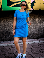 Robe Sophie 2.0, manches courtes - Bleu flash
