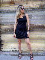 Robe Josée (col ouvert) - Noir