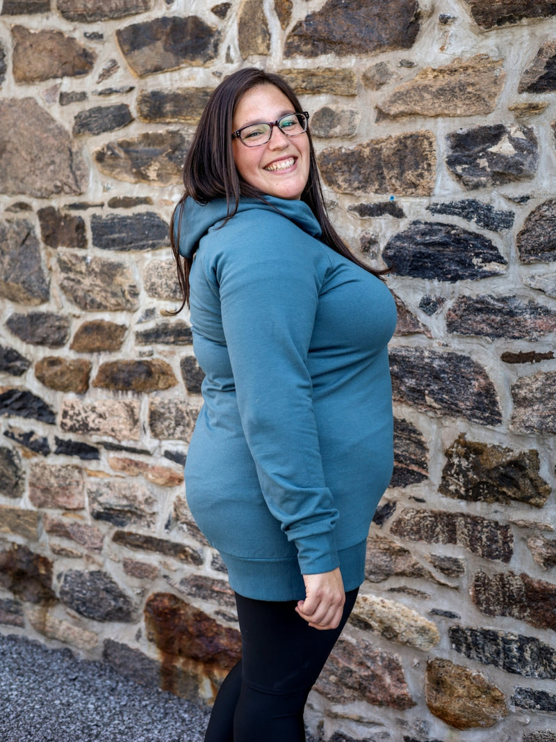 Tunique Vanessa, avec capuchon - Bleu astral