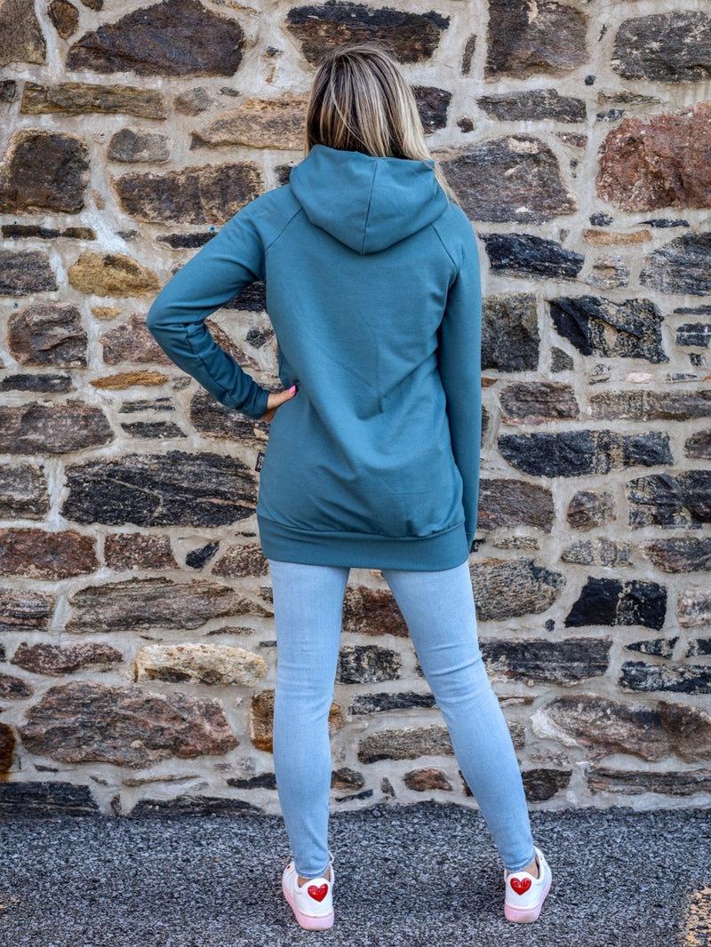 Tunique Vanessa, avec capuchon - Bleu astral