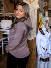 Chandail Kim manches longues et capuchon - Chocolat chaud