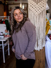 Chandail Kim manches longues et capuchon - Chocolat chaud