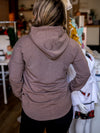 Chandail Kim manches longues et capuchon - Chocolat chaud