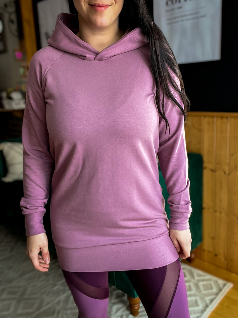 Tunique Vanessa, avec capuchon - Vieux mauve