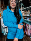 Tunique Vanessa, avec capuchon - Bleu flash