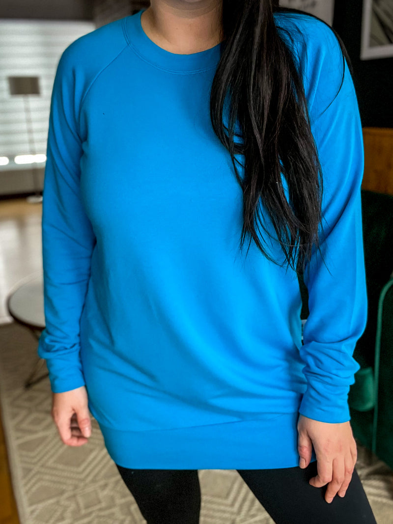 Tunique Vanessa - french terry Bleu flash