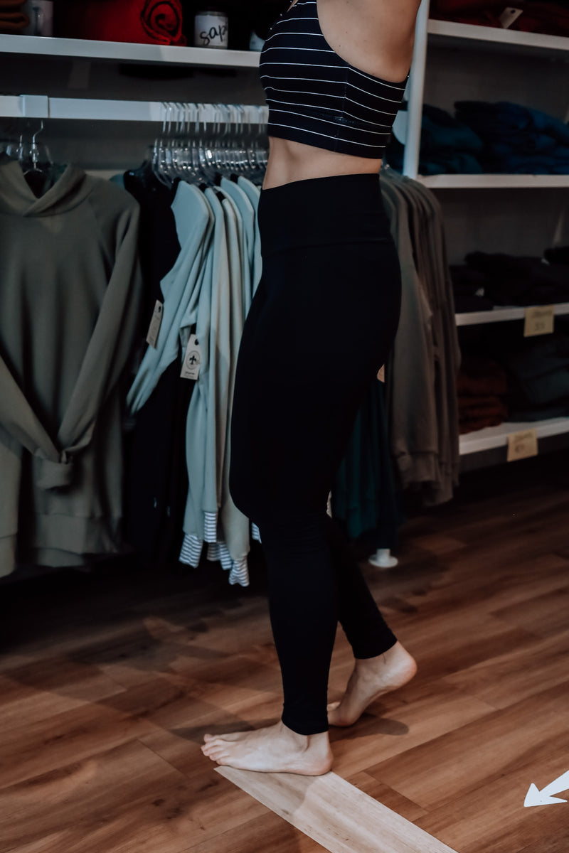 Legging clearance satiné noir