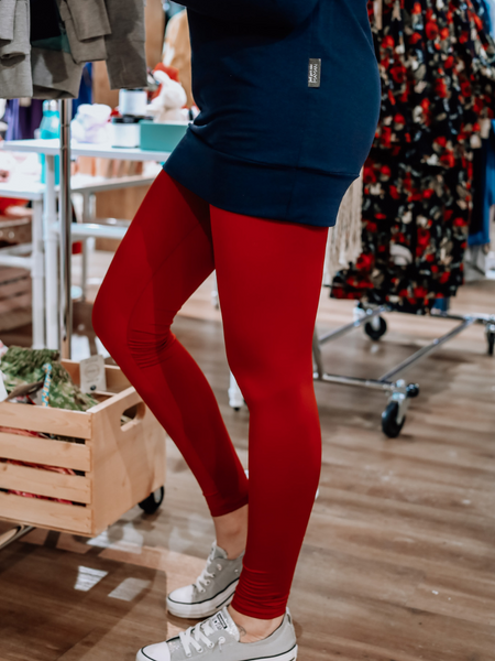 Leggings Carole Rouge satine