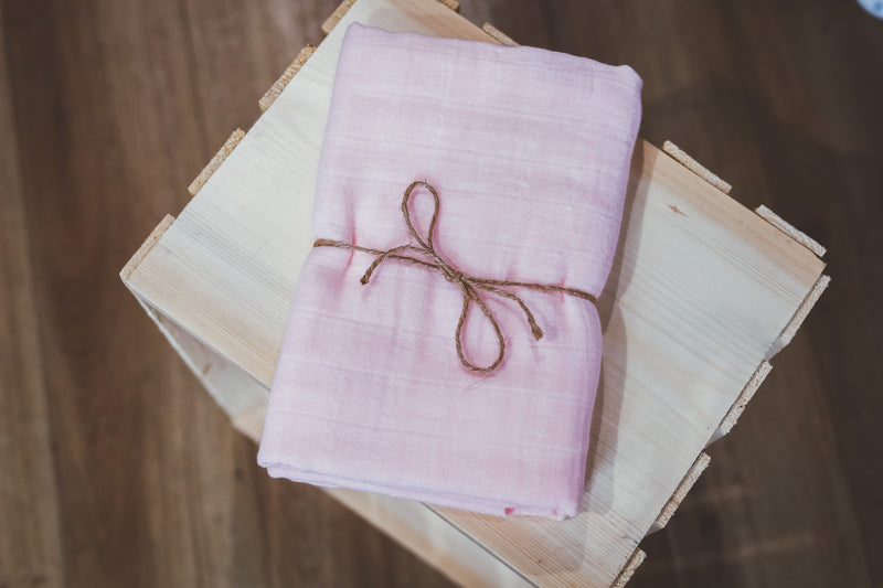 Doudou de mousseline de coton - Rose